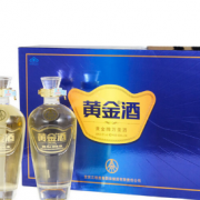 供应五粮液黄金酒保健酒35°黄金酒礼盒480ml*2*5